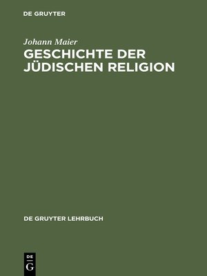 cover image of Geschichte der jüdischen Religion